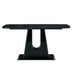 Black Marble Dining Table | Modern Minimalist U-Shaped Legs 63" x 35.4" x 30" - Minihomy