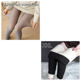 Fleece-lined Thickened Sheer Tights Leggings Transparent One-piece Superb Pantynose