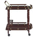 Merlot and Brass 2-shelf Serving Cart - Minihomy