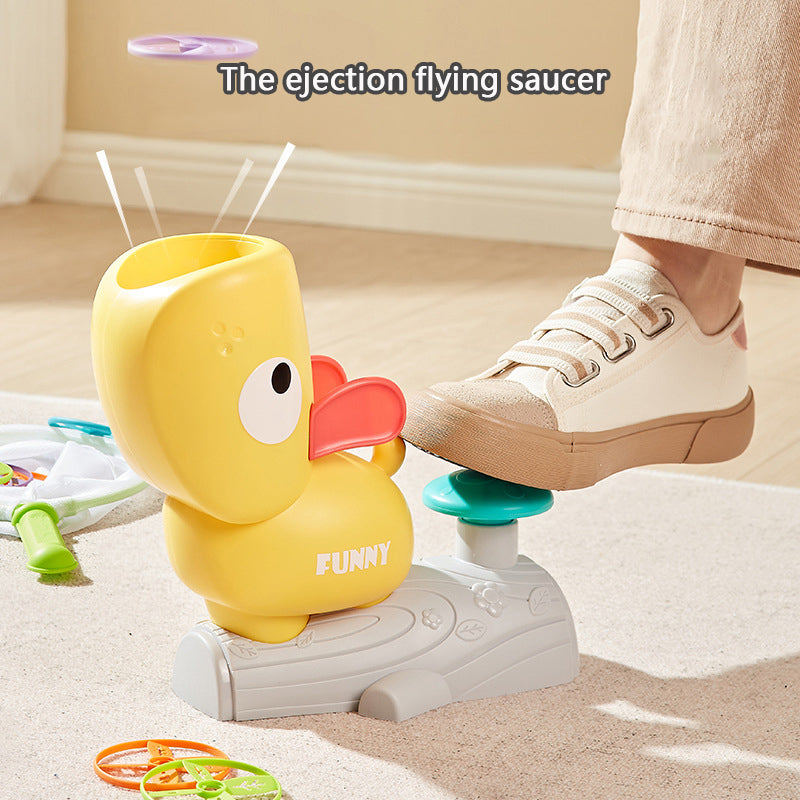 Ejection Flying Saucer Foot Stepping Launching Toy