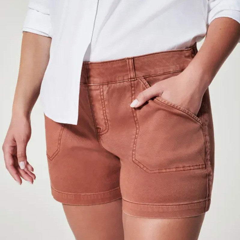 Women's Shorts Summer High Elasticity Shorts With Pockets Casual Pants