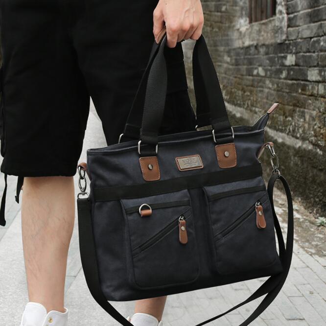 Men's Handbag Canvas Business Briefcase - Minihomy