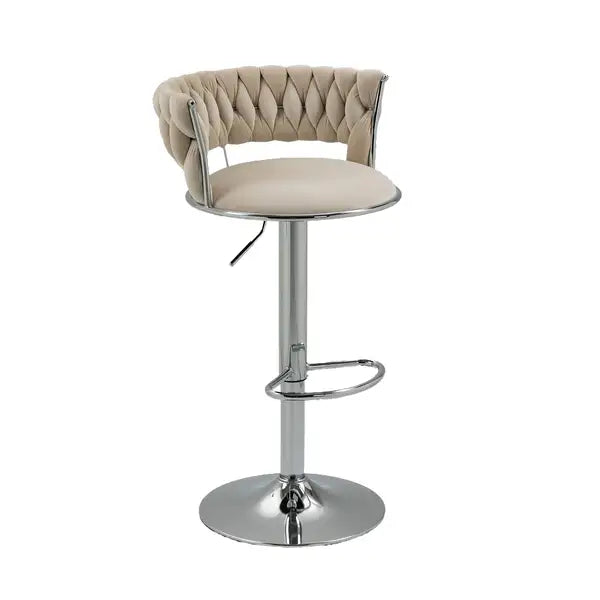 COOLMORE Swivel Bar Stools: Adjustable Counter Height with Footrest