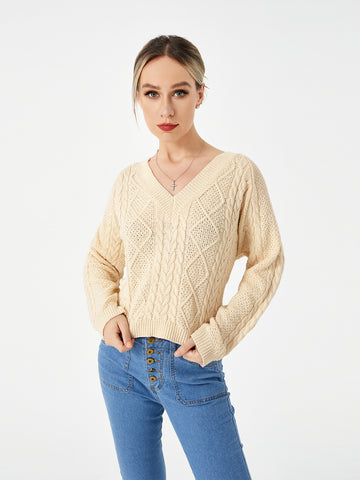 Women's Stretch Casual V-Neck Sweater