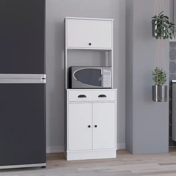 White 2-Door Kitchen Pantry Cabinet - Storage Organizer