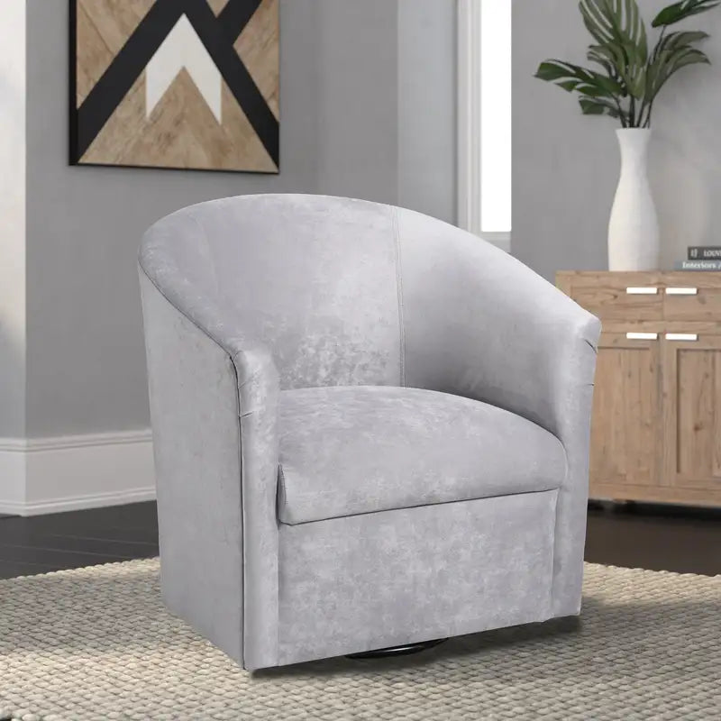 Eden Silver Swivel Office Chair - Modern & Comfortable