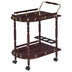 Merlot and Brass 2-shelf Serving Cart - Minihomy