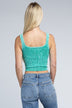 2-Way Neckline Washed Ribbed Cropped Tank Top - Minihomy