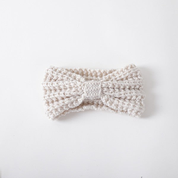 Knitted Bow Winter Headband - Stylish Warm Knit Accessory for Cold Weather