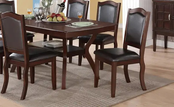 Espresso Dining Chairs Set of 2 - Traditional Formal Brown Cushioned Seating - Minihomy