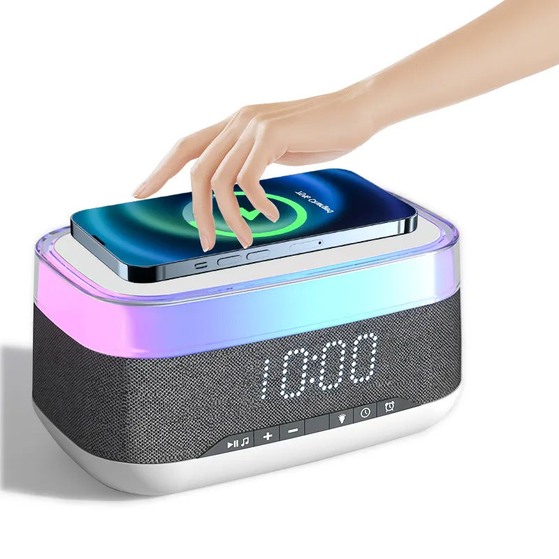 Intelligent Multifunctional Alarm Clock Bluetooth Speaker Wireless Charger - Minihomy