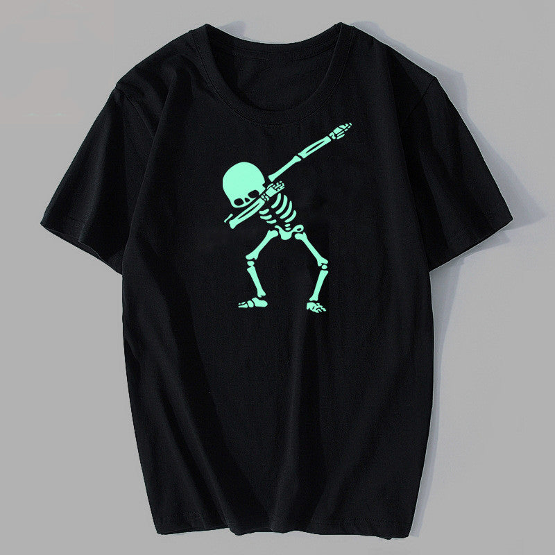 Skull Personality Trendy Fashion T-Shirt Luminous