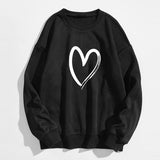 Printed Heart Sweater For Women: Stay Cozy in Style