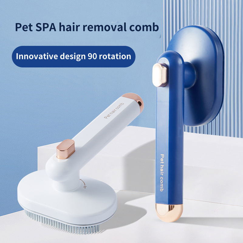 Self-Cleaning Pet Grooming Brush - Removes Floating Hair and Massages Comfortably