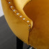 Velvet Wingback Barstools with Nailhead Trim (Set of 2) - Gold - Minihomy