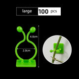 Self-Adhesive Plant Fixture Clip - Green Dill Fixator for Garden Decor and Plant Climbing