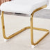 Modern Dining Table & Chair Set - Gold Metal Legs, Rock Plate Top, Stable & Stylish - Minihomy