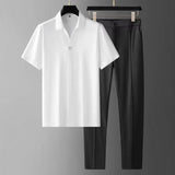 Summer Ultra-thin Silky Ice Silk Seamless Adhesive Short Sleeve Shirt Outfit