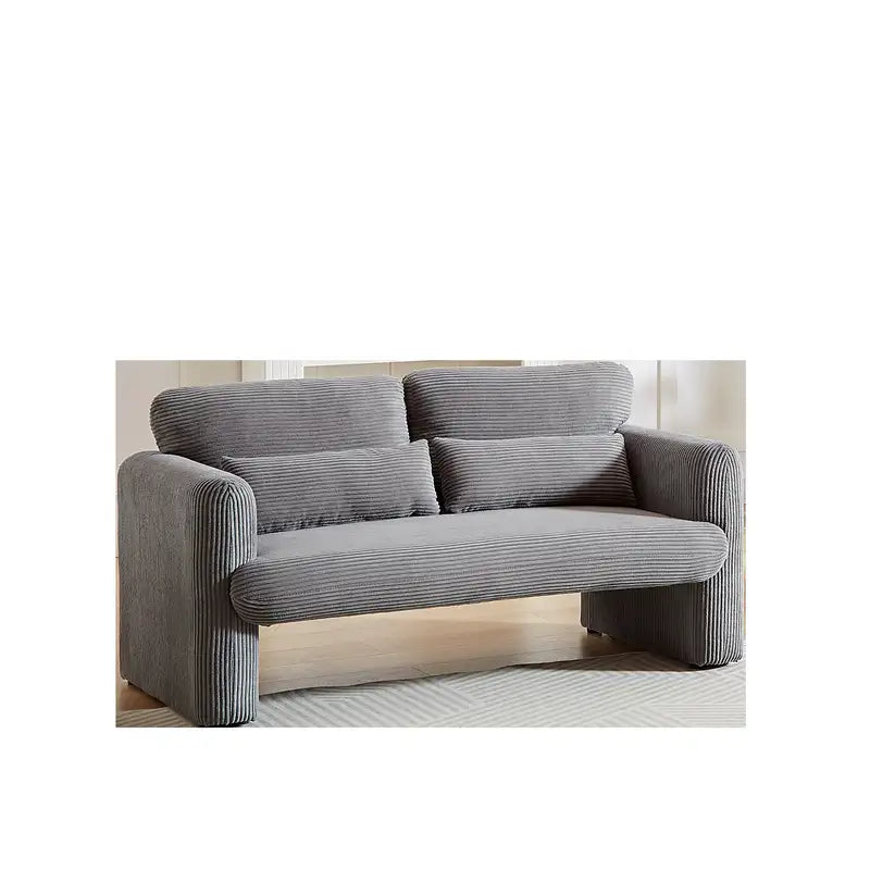 60" Corduroy Sofa & Loveseat Set - Modern Living Room Furniture