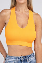 Ribbed Cropped Racerback Tank Top for Women - Stylish Summer Casual Wear