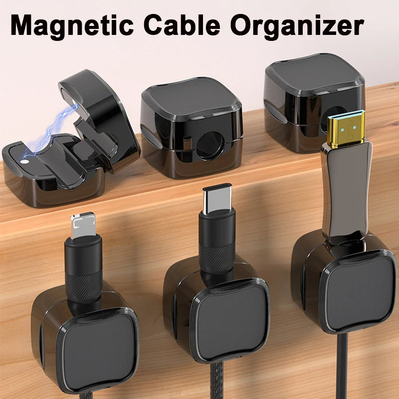 Magnetic Cable Clip - Under Desk Cable Management for Wire Organization