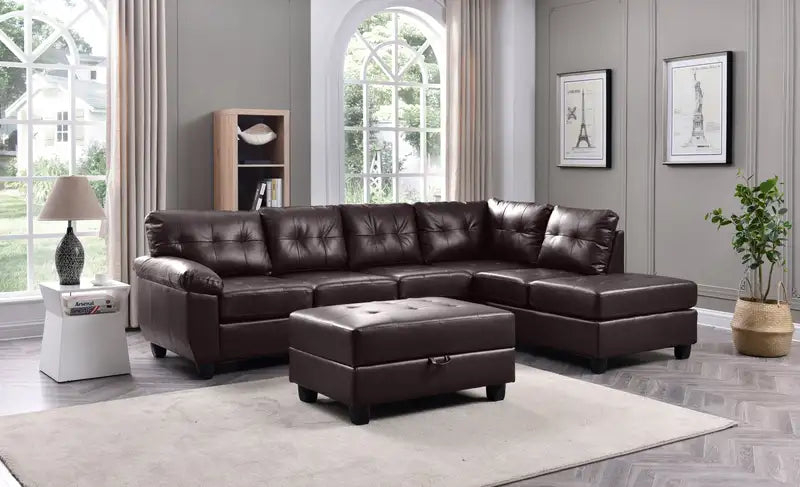 Gallant G905B Sectional Sofa - Cappuccino - Glory Furniture