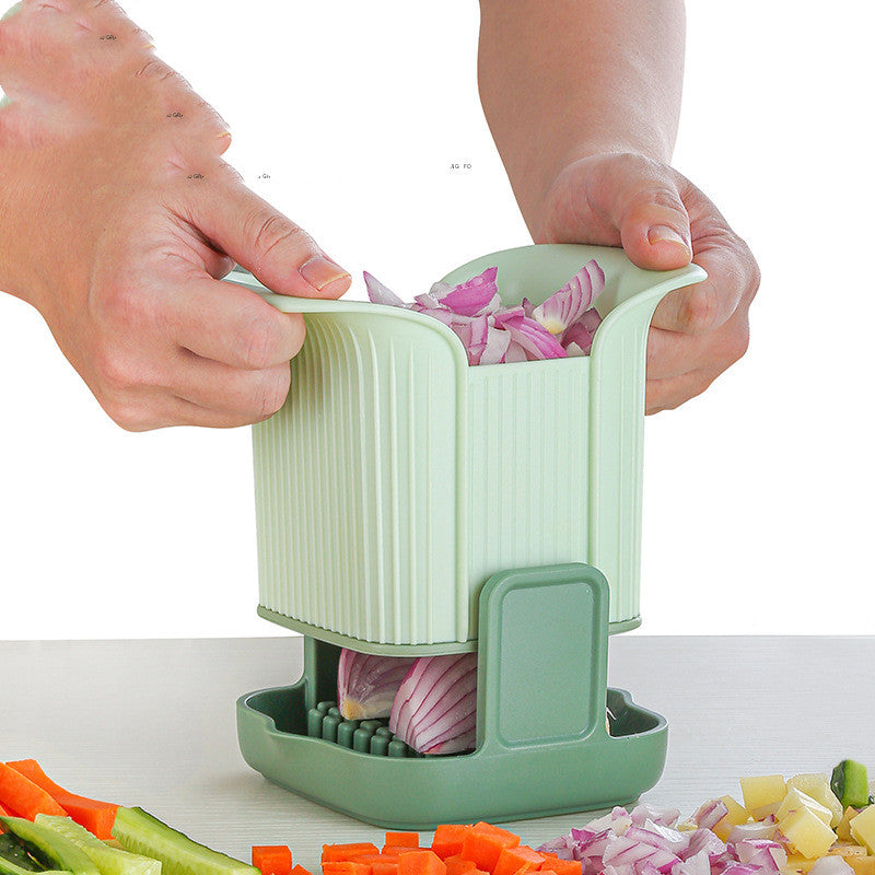 Multifunctional Vegetable Chopper - French Fries Cutter & Hand Pressure Onion Dicer