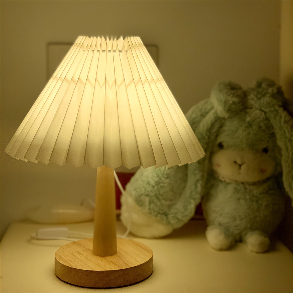 Unwind in Style with the Dimmable USB Vintage Pleated Lamp