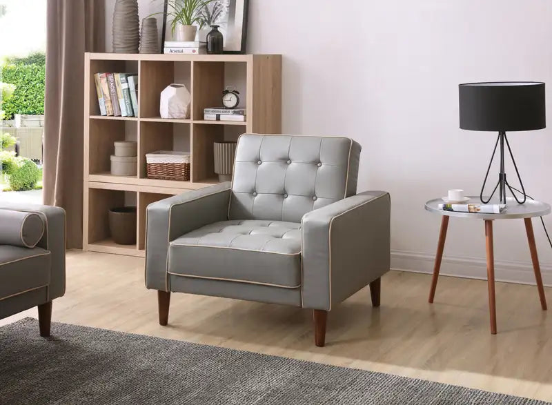 Gray Track Arm Chair Bed - Modern Sleeper Sofa