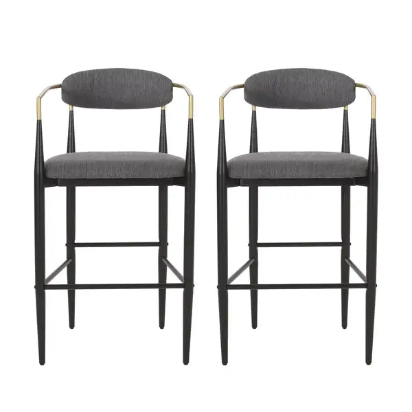 Set of 2 Barstools - Modern Kitchen Counter Height Dining Chairs