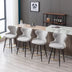 2-Pack Light Gray Modern Bar Stools, 25" Counter Height, Swivel, Tufted Gold Nailhead Trim, Metal Legs - Minihomy