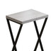 Modern Kitchen Dining Table Set with 3 Stools & X-Shaped Legs - Gray, Easy Assembly - Minihomy