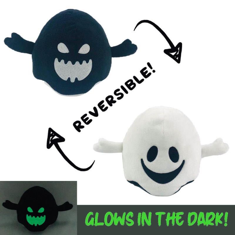 Halloween Luminous Plush Toys - Reversible Ghost Pumpkin Plush Toy - Minihomy