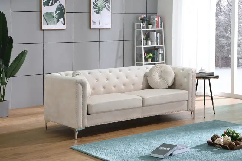 Pompano G898A-S Ivory Sofa by Glory Furniture (2 Boxes)