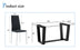 Modern Dining Table and Chair Set - Tempered Glass Top, Black MDF Stand, 4 PU Chairs - Minihomy