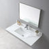 Carrara Gold Sintered Stone Vanity Top - 43x22 inch, Single Faucet Hole - Minihomy