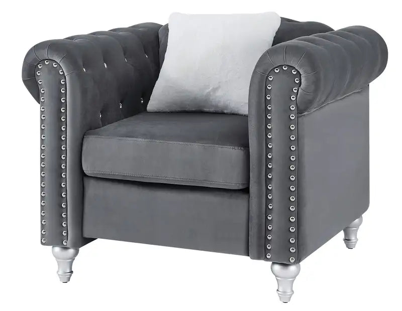 Gray Armchair: Modern & Stylish Accent Chair for Living Room