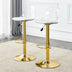 Modern Bar Stools Set of 2 - Rotating, Adjustable, PU Seat, PET Backrest - Bar, Restaurant, Cashier - Minihomy