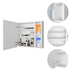 Minsk Medicine Cabinet with Mirror, 2 Shelves - White - Minihomy