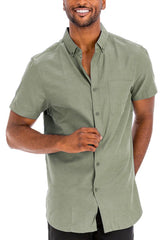 Casual Short Sleeve Solid Shirts - Minihomy