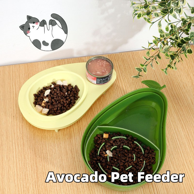 Avocado Pet Dog Cat Automatic Feeder Bowl - Multi-Functional Drinking Water Dispenser