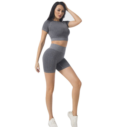 Summer Women Seamless Yoga Set Gym Workout Clothes Sports suit