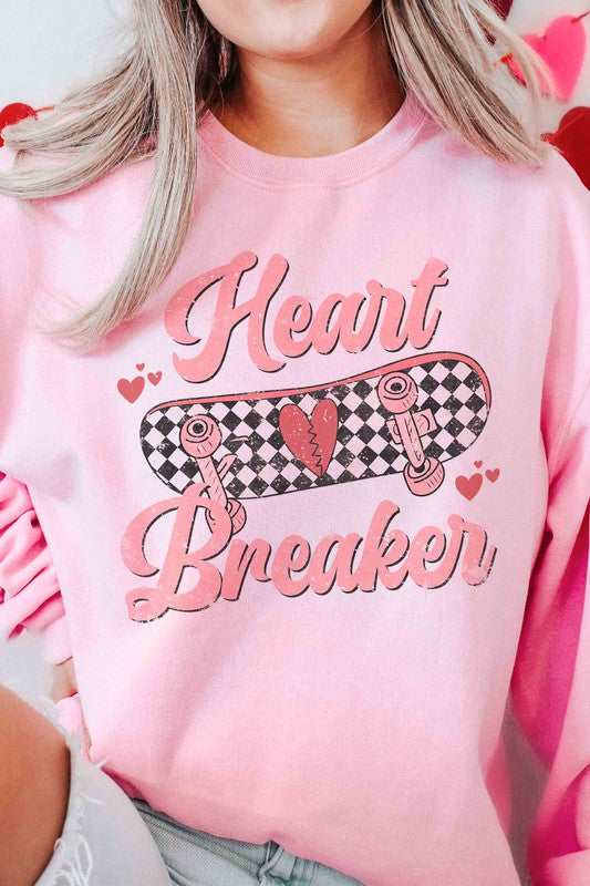 Plus Size - Heart Breaker Graphic Sweatshirt