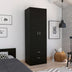 Lisboa Armoire with Double Doors, Two Drawers & Metal Handles - Rod Included - Minihomy