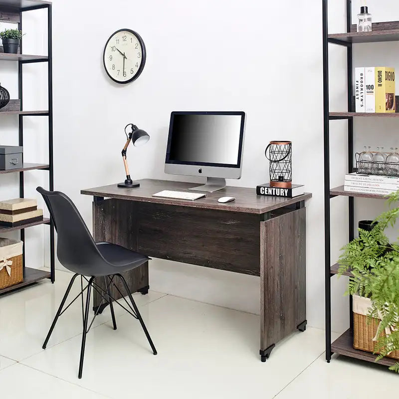 Rustic Gray Farmhouse Writing Desk - Composite Wood