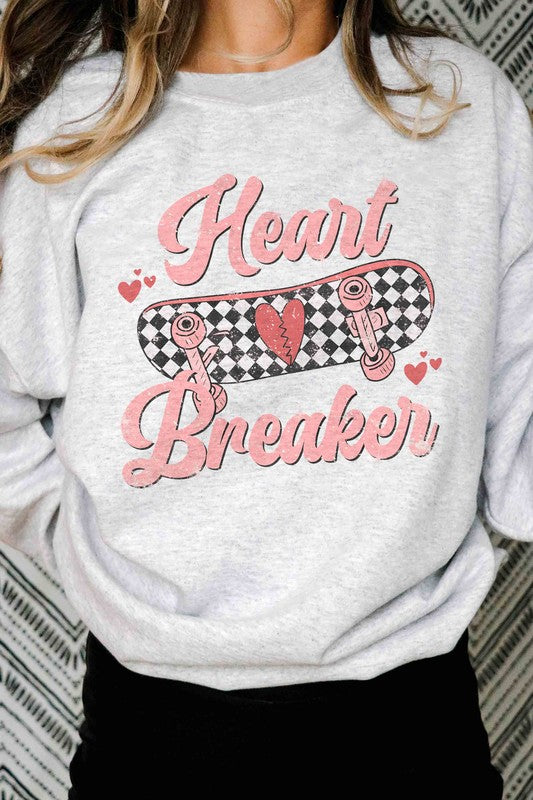 Plus Size - Heart Breaker Graphic Sweatshirt