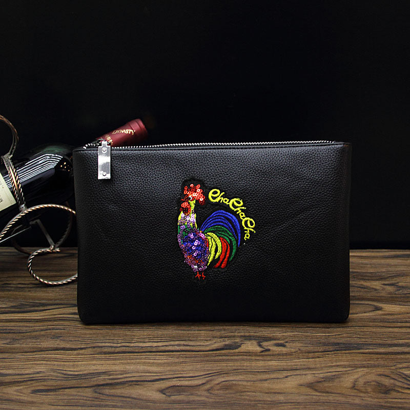 Bee Embroidered Men's Handheld Envelope Bag - Minihomy