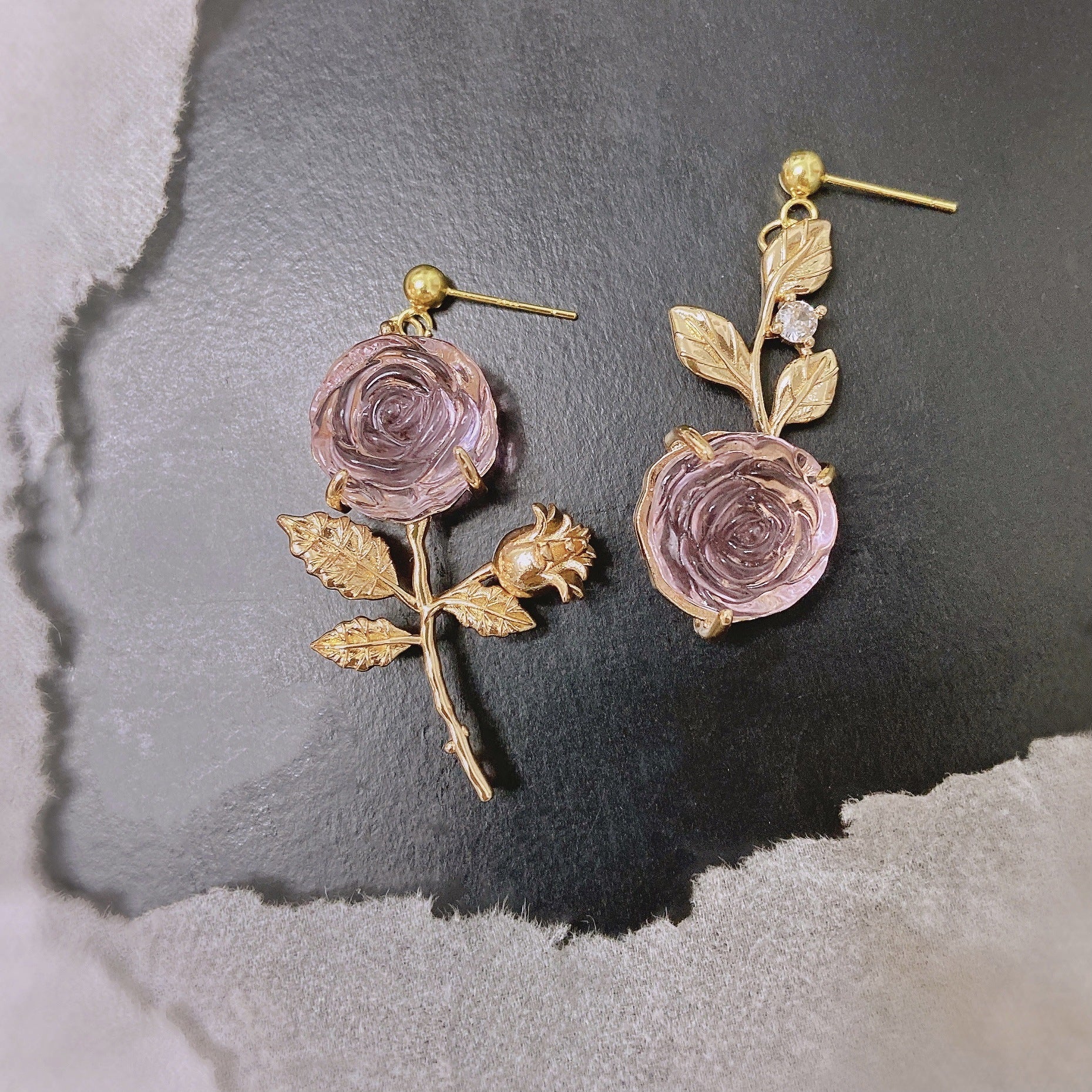 Little Prince's Rose Flower Studs Ear Clip