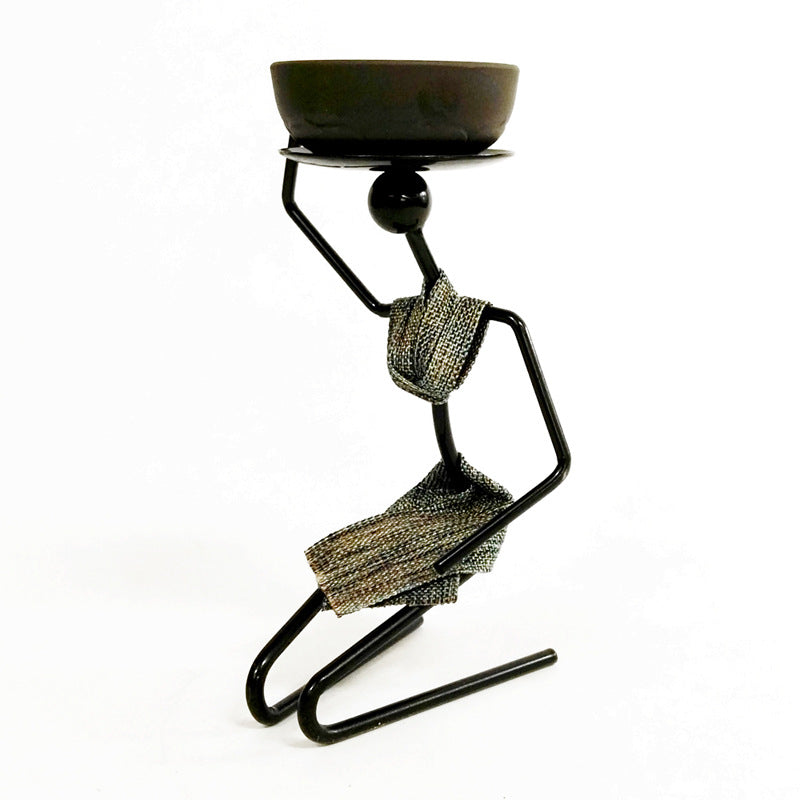 Creative Iron Candle Holder: Handcrafted Artistry for Your Home