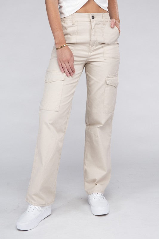 Everyday Wear Elastic-Waist Cargo Pants: Your Go-To Comfort Statement